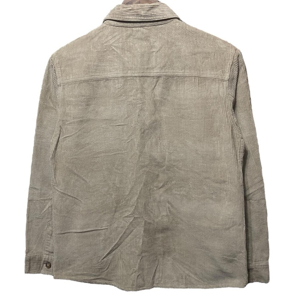 thick Brown Corduroy Buffalo David button up Flannel Vertical texture Jacket top - Picture 6 of 6